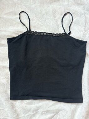 St. John's Bay Black Lace-Trim Camisole